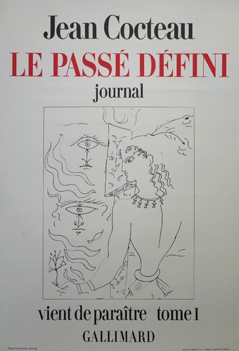 Jean cocteau affiche passé - affiche, le