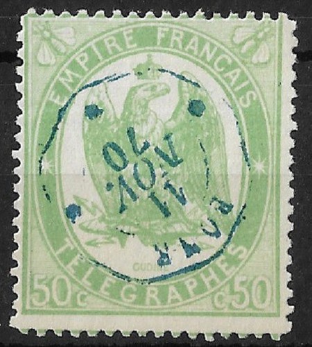 France timbre telegraphe n - -,