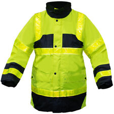 Veste Parka securite Travail haute visibilite Jaune Fluo bandes reflechissantes