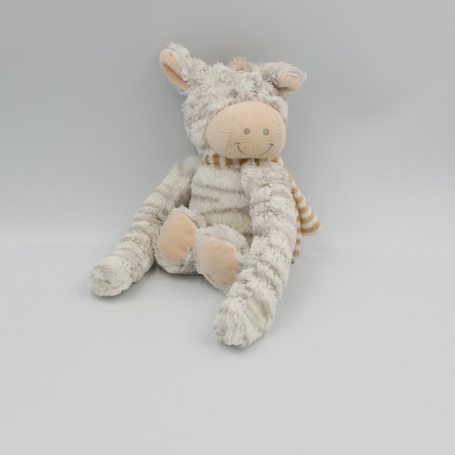 Doudou peluche ane zèbre