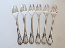 CHRISTOFLE modèle MARLY  6 FOURCHETTES À HUÎTRES EN MÉTAL ARGENTÉ