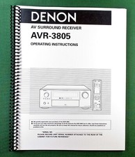 Denon AVR-3805 Instruction