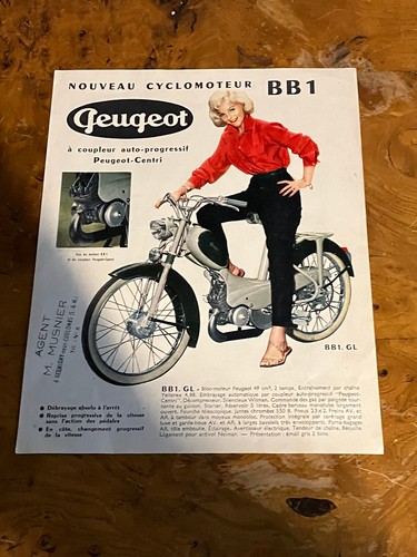 Pub papier peugeot 1957 - peugeot,