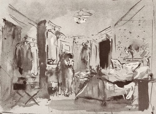 Scène intérieur dessin - scène, d'intérieur