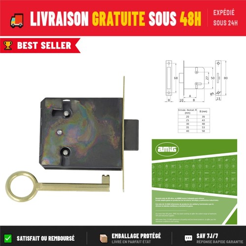 Serrure encastrer amig 25 - serrure,