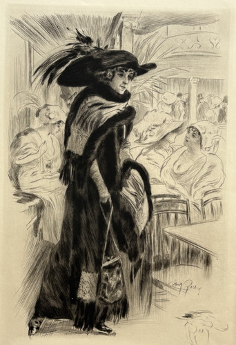 Femme palais glace - palais, gravure