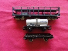 Jouef WAGONS PLAT , PORTE VOITURE STEVA , CITERNE VIN POSTILLON HO