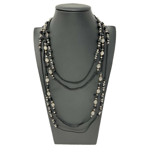 Collier long cristaux perles - long,
