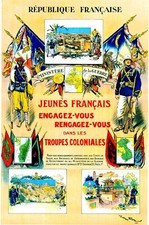 affiche poster engagez vous troupes coloniales