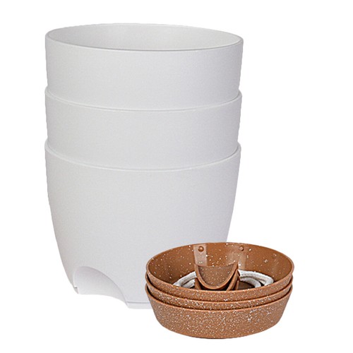 Pot fleurs auto arrosant - fleurs,