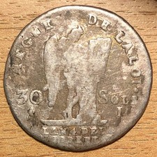 1792 30 sols Limoges, Louis XVI