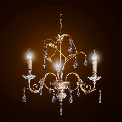 Lustre classique bois fer - lustre, en