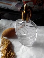Ancien Flacon Parfum En Cristal Avec Poire Rechargeable