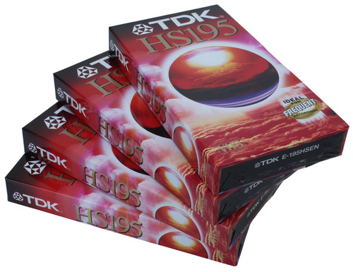 Tdk lot cassette vhs - 4, 195min