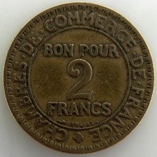 Chambres de Commerce  2 Francs - Bronze - TB - 1922 - France - Pièce de mon...