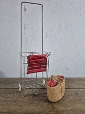Jouet Ancien Petit Chariot En Metal + Petit Sac