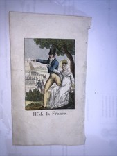 Très Rare gravure Vintage Mode Costume Habits de la France 1820 Bourrut Lémerie