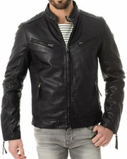 Veste en cuir d'agneau