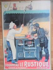 Ancienne Affiche cartonnée Chocarne Moreau - Fourneau le Rustique odelin
