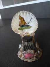 encrier coquillage bateau peint souvenir bord de mer -quimper-29