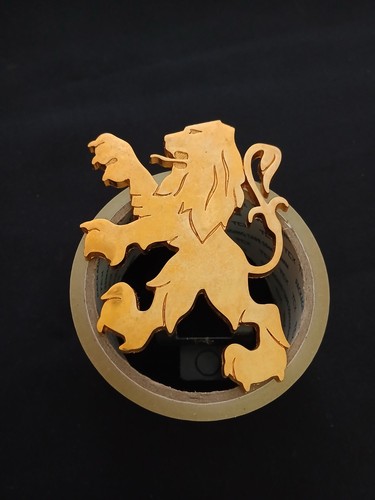 Sigle emblème lion chromé - chromé, de