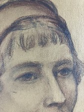 Crayon Sanguine Portrait Femme