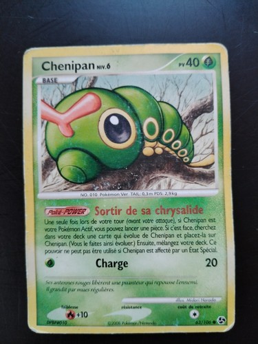 Carte pokémon chenipan 106 - carte,