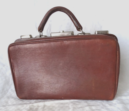 Ancien sac médecin - sac, cuir