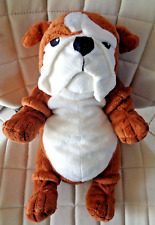 SR3/ DOUDOU PELUCHE  IKEA  KLAPPAR GOSIG CHIEN BULLDOG MARRON BLANC  45 CM  TTBE