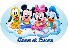 plaque de porte ovale rigide chambre enfant personnalisé prénom au choix réf 192