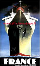 affiche poster paquebot france
