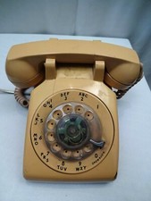 Vintage ITT Rotatif Téléphone 1970S Beige Cadran Bureau CLAUDIA'S Promos Collec
