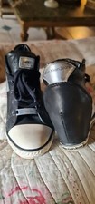 Baskets Sneakers Compensées Cuir Plongé NOIR argenté CALVIN  KLEIN JEANS 39 TBE