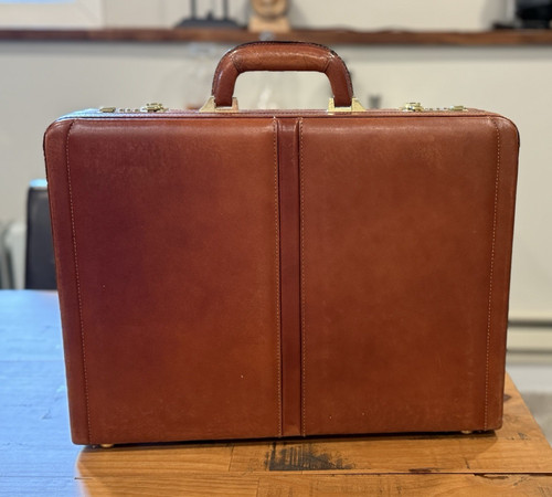 Vintage brown genuine leather - vintage,