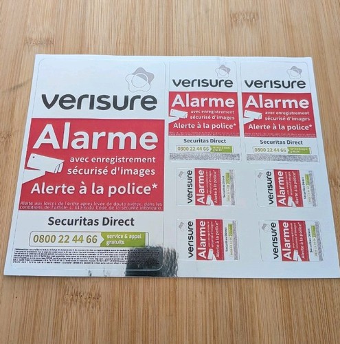 Planche stickers verisure - stickers,