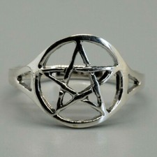 Pentagramme Bague Étoile .925