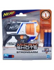 HASBRO - Nerf Nstrike Elite - MicroShots - Strongarm - Pistolet Avec 2 Fléchette