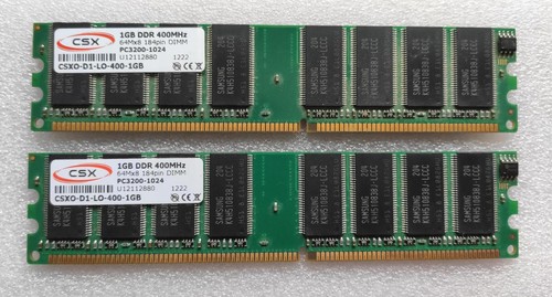 Mémoire ram 2x1go ddr - mémoire,
