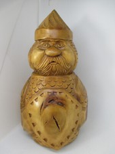 Viking Canette Vintage Bois Sculpture Figurine Scandinavie Design Secret