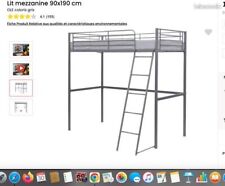 lit mezzanine ne Métal Gris