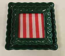 ANTHROPOLOGIE Cadre Photo en Céramique Vert 16.5 x 16.5 cm décoration /EBUK