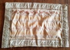 Tissus  XIXe en coton brodé