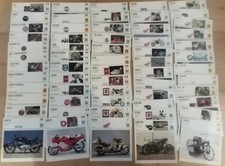 Lot de 60  Fiches motos