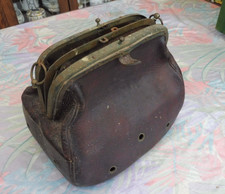 ANCIEN SACOCHE BOURSE A FURET GIGESSIER CHASSE BRACONNAGE CUIR & LAITON