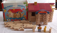 JEUJURA 106 pcs La Maison En Rondins incomplet voir les photos.
