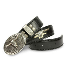 8322 Ceinture SENDRA western country en cuir et python noir homme/femme