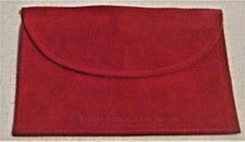 * CARTIER * SMALL RED SUEDE POUCH * INTERNATIONAL SERVICE *
