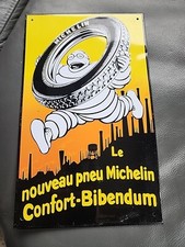 PLAQUE METAL LE NOUVEAU PNEU MICHELIN CONFORT BIBENDUM REPRODUCTION 28cm X 17cm