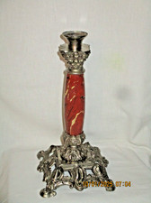 Pied de lampe à pétrole en marbre et régule- Chapiteau corinthien / XIXe-NAP III