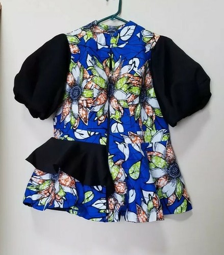 African women blue floral - african, women 